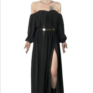 Foxblood night shadows maxi dress